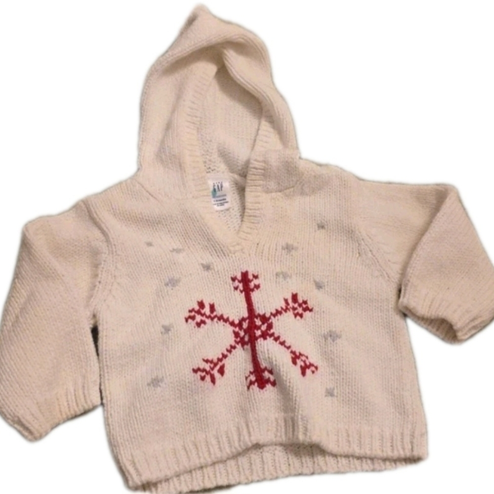 🏝️ Boys' Lot of 3 Items Baby Gap Overalls Sweater Cap 3-6m - Picture 5 of 10